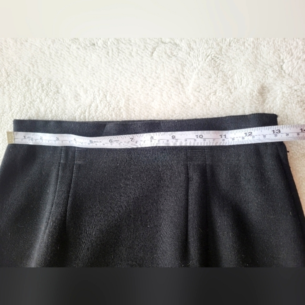 Sabastian Vintage Black Wool Skirt Women's Size 10 - Picture 4 of 7